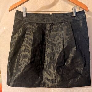 GAP‎ Sz. 0 Miniskirt Black Satiny Animal Print